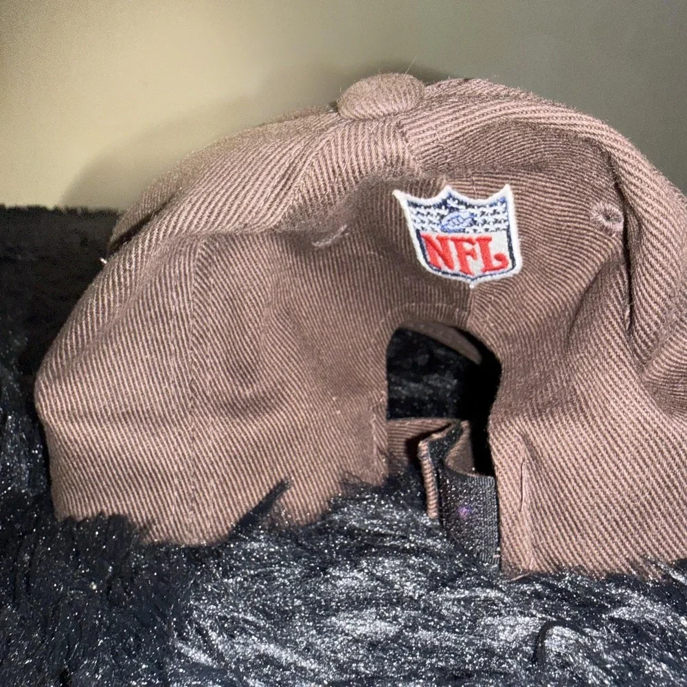 Vintage Cleveland Browns Hat Cap Strap Back One Size Brown NFL Football